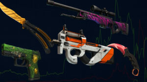 various weapons with CS2 skins