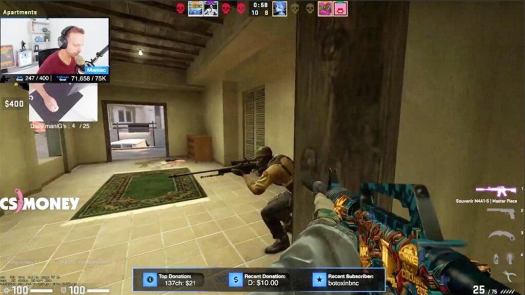 Pley of the Day: s1mple hits a casual Scout no-scope in 1v1 clutch
