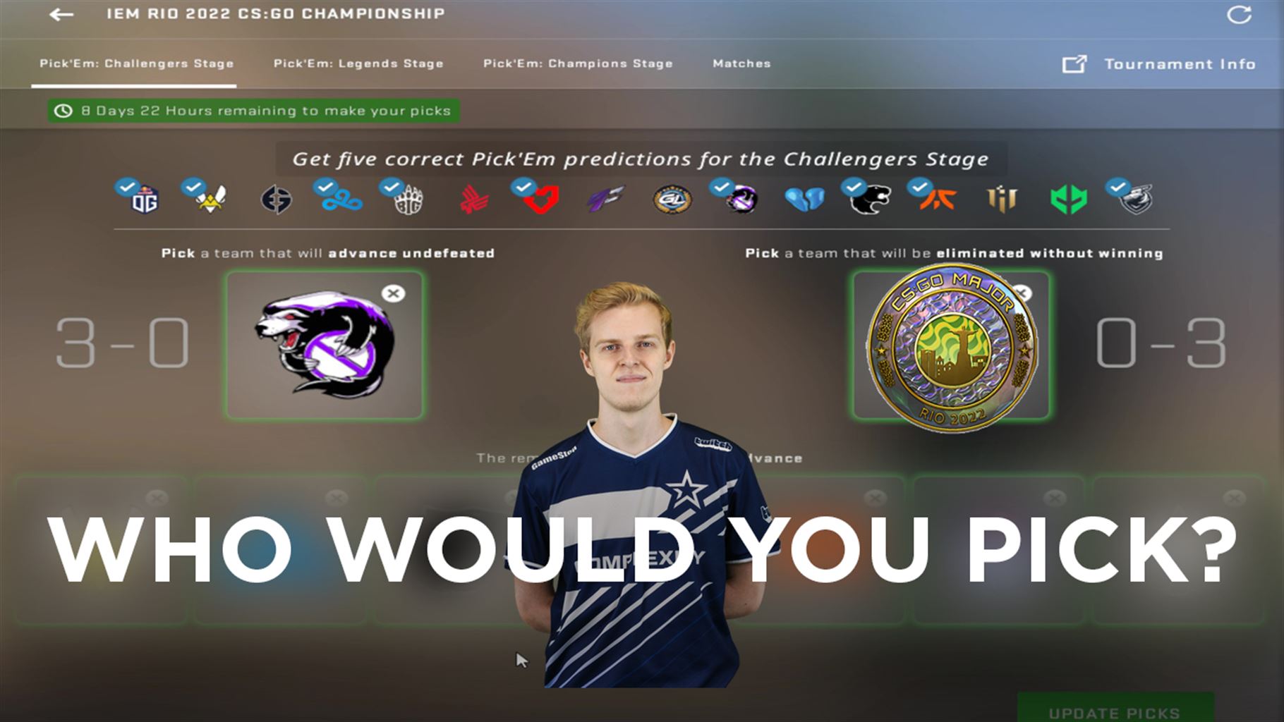Pick’em Challenger Rio 2022: The Road to the Diamond Coin!