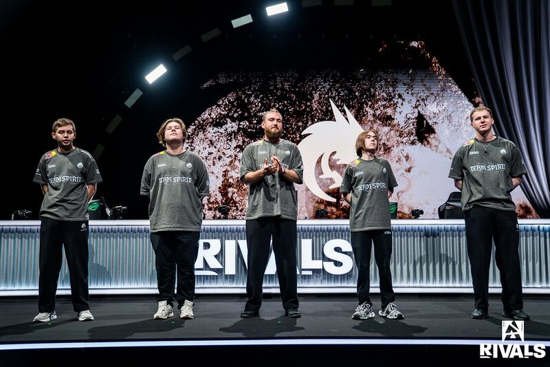 Team Spirit roster in 2025 at a CS2 event