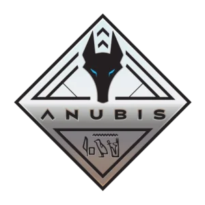 The Anubis map icon, with an Egyptian jackal face on it, with some hieroglyphic letters below it