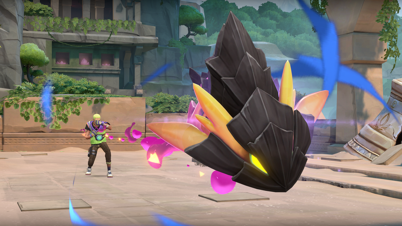 An in-game picture of Gekko using Trash/Credits