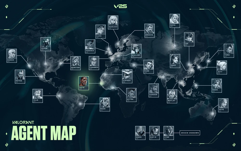 Valorant Agent map