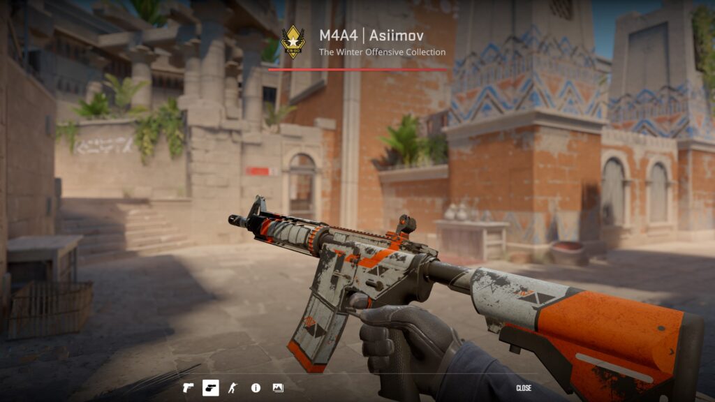 What makes the Asiimov skin line so iconic for CS2 players - Pley.gg The M4A4 Asiimov skin preview in-game