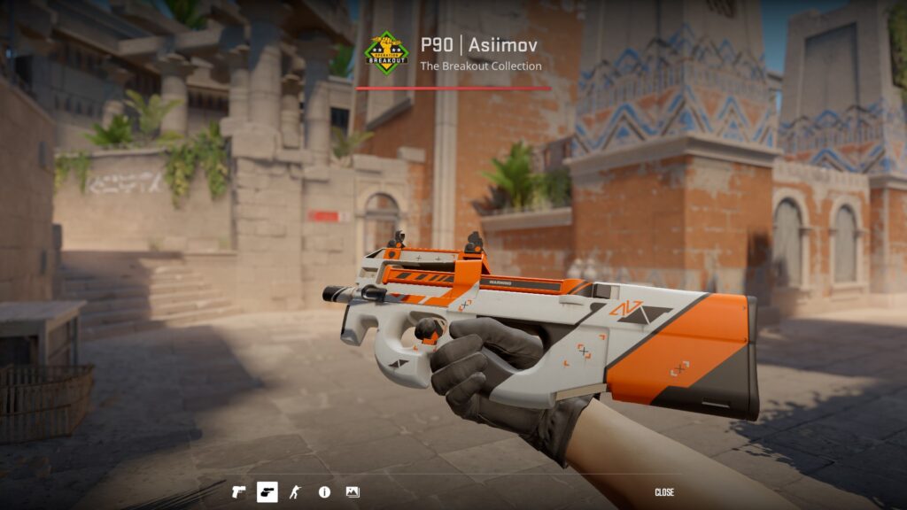 What makes the Asiimov skin line so iconic for CS2 players - Pley.gg The P90 Asiimov skin preview from in-game