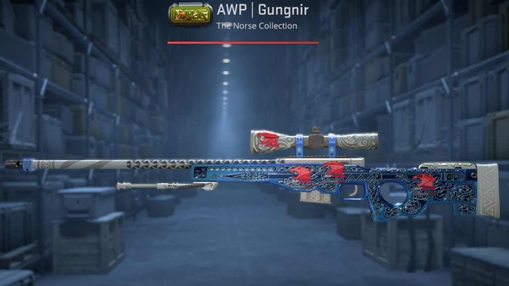 AWP | Gungnir, one of the limited-time events CS2 skins that is very popular in the community