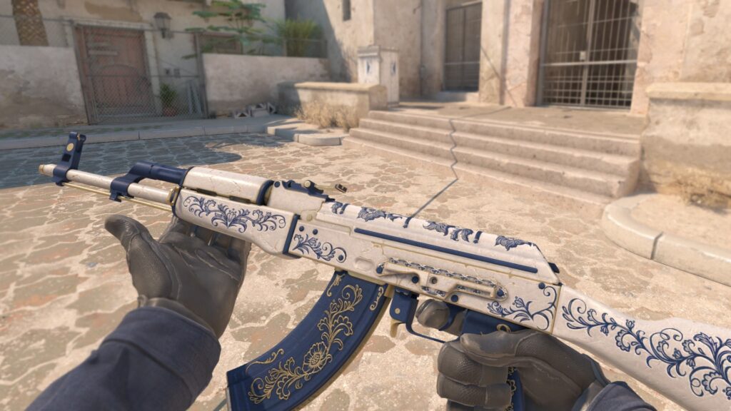 porcelain-style AK47, another on of the more popular CS2 skins today