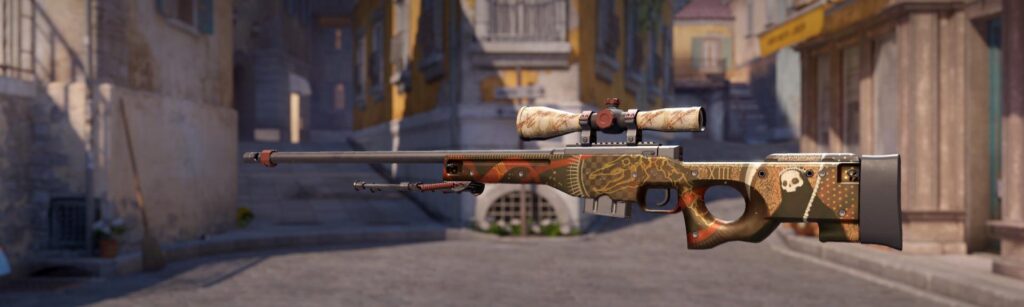 AWP Mortis, a CS2 skin that has a Death tarot card inspired-design