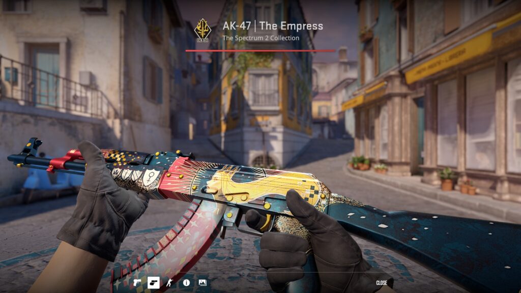 AK 47 The Empress skin inspected in-game