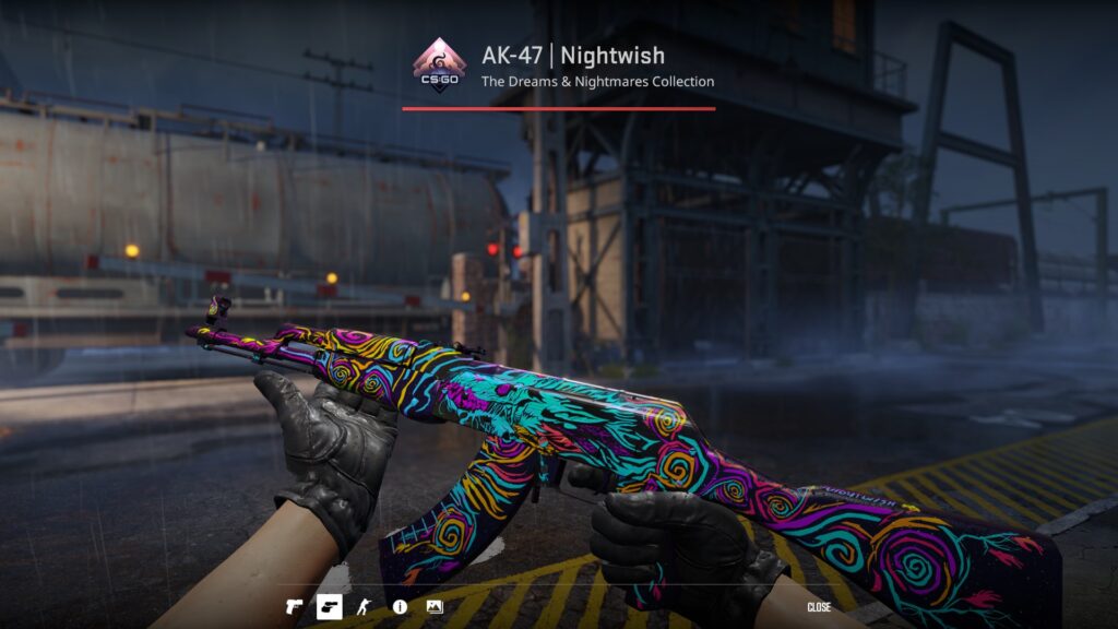 The neon-colored, razor-toothed monsters of Hyper Beast - Pley.gg AK-47 Nighwish, an unofficial part of the Hyper Beast skin-line