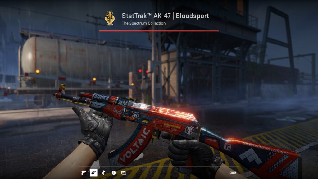 the Bloodsport,, one of the best AK-47 skins in the game, being previewed