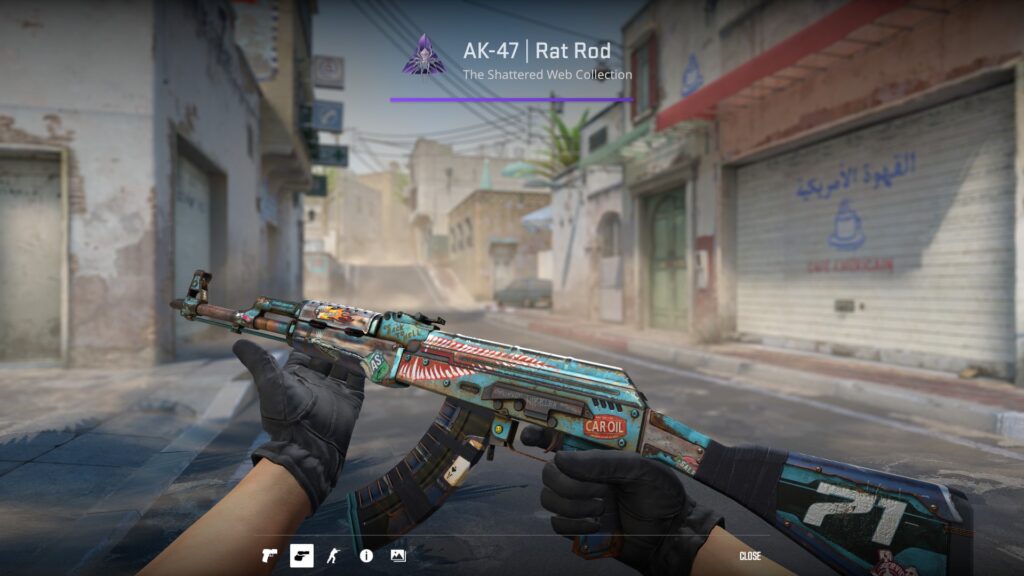 The best affordable AK-47 skins for your next market stroll - Pley.gg Ak-47 Rat Rod skin preview in-game