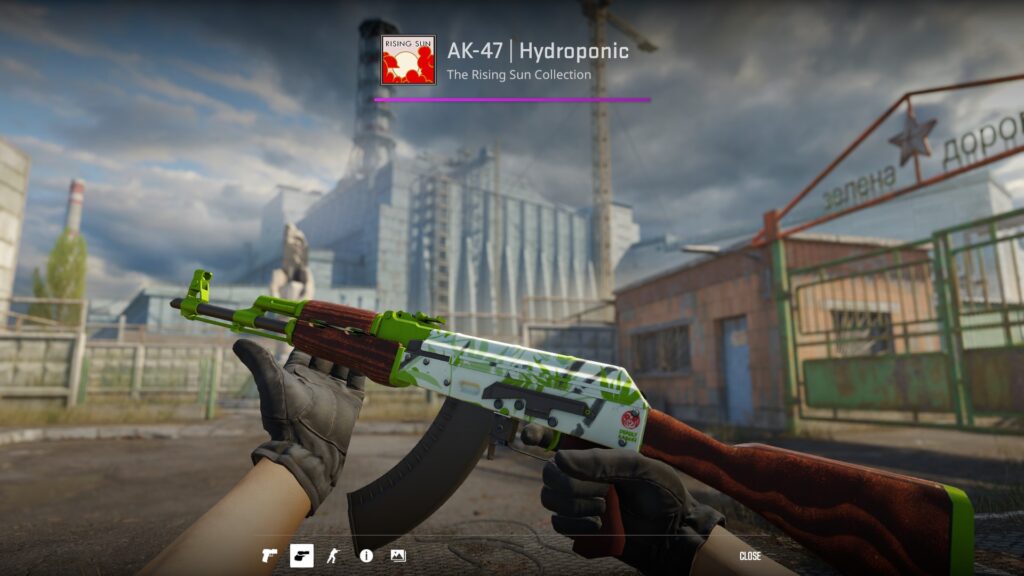 Legendary AK-47 skins that make the best gun in the game truly special - Pley.gg the AK-47 Hydroponic skin preview in-game