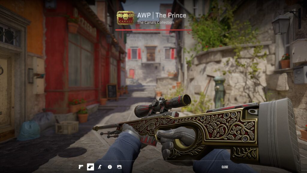 AWP The Prince skin preview in-game