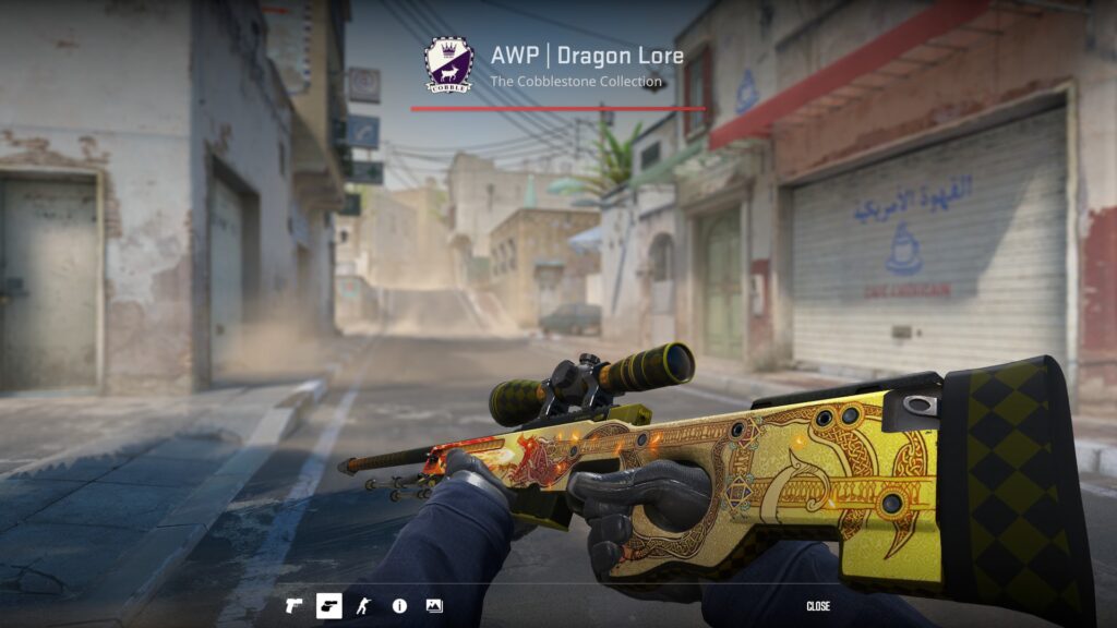 AWP Dragon Lore, one of the most legendary AWP skins in the game right now, dating back to 2014
