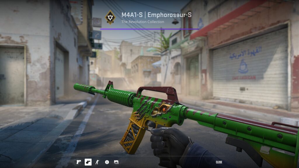 Emphorosaur-S skin preview of the M4A1-S