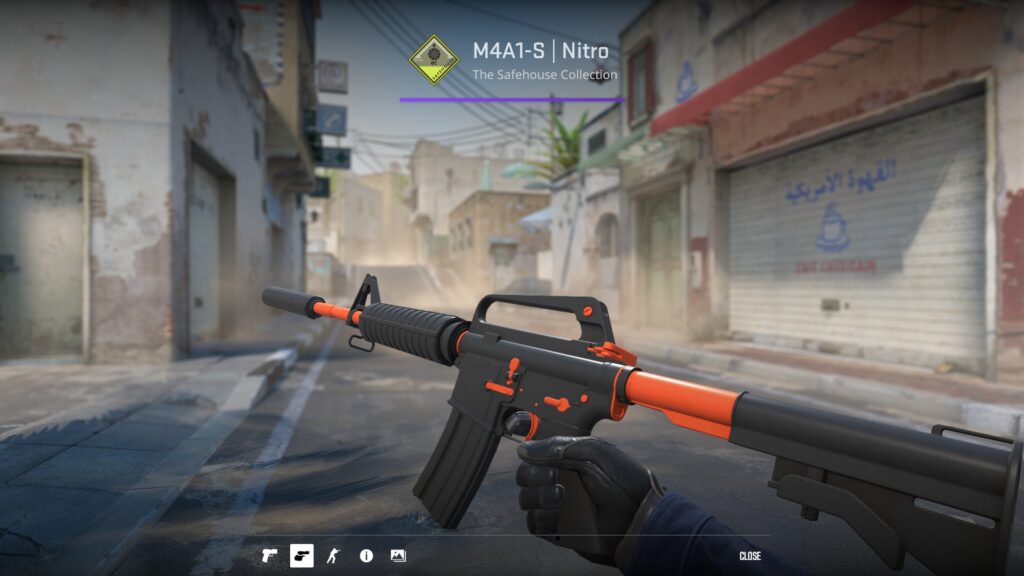 One of the cleanest and minimalistic affordable M4A1-S skins in-game, the Nitro skin preview