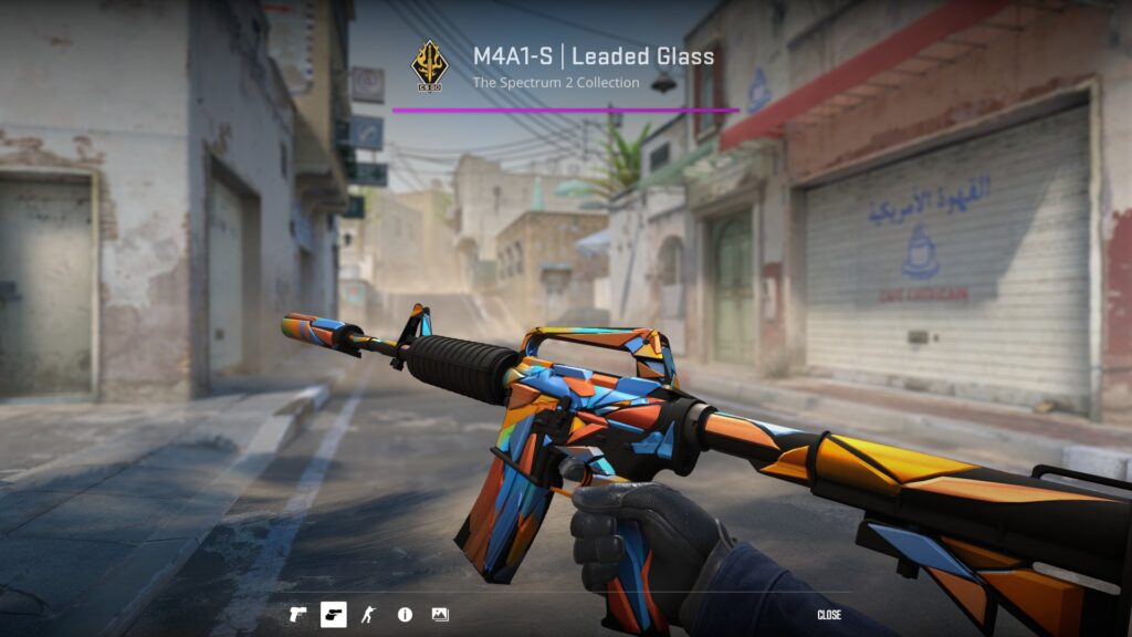 M4A1-S Leaded Glass skin preview in-game