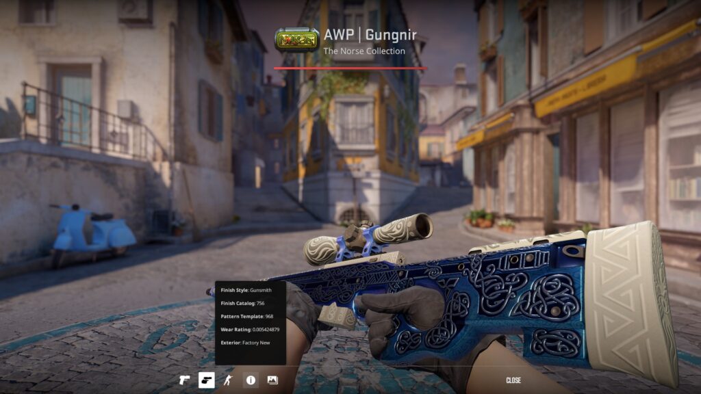 AWP Gungnir preview in-game