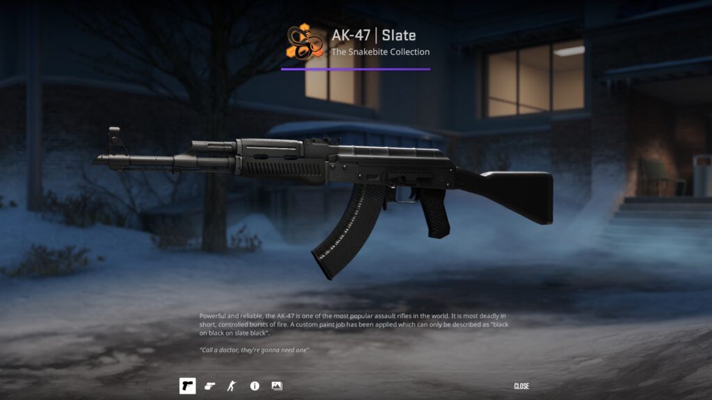 AK-47 Slate, one of the more cleaner looking AK-47 skins under $5 in the game