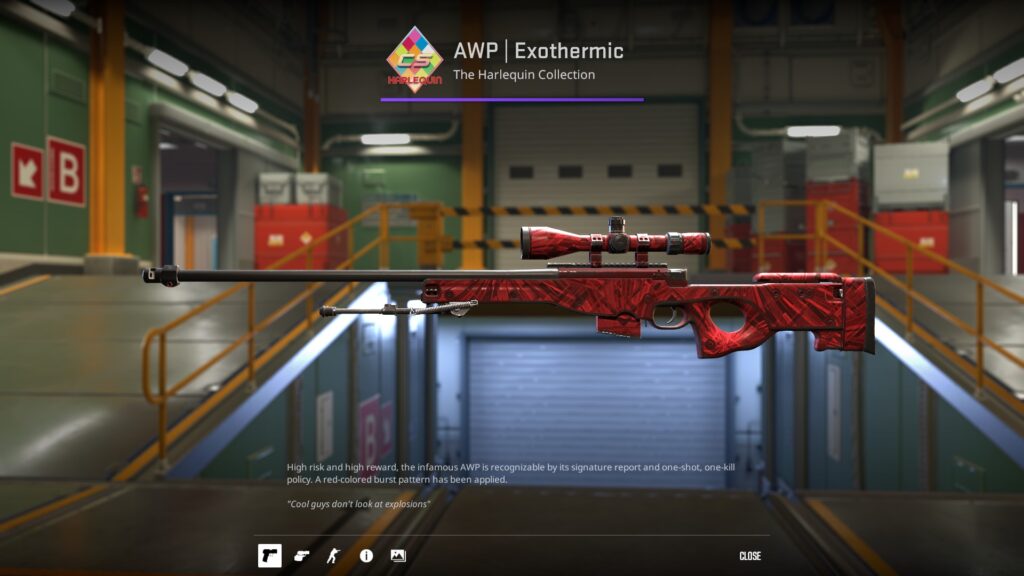 Preview of the well-worn Exothermic AWP skin