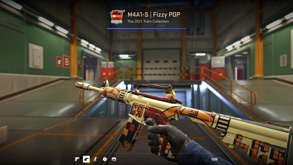 Fizzy Pop, one of the more vibrant M4A1-S skins under $5 players can choose