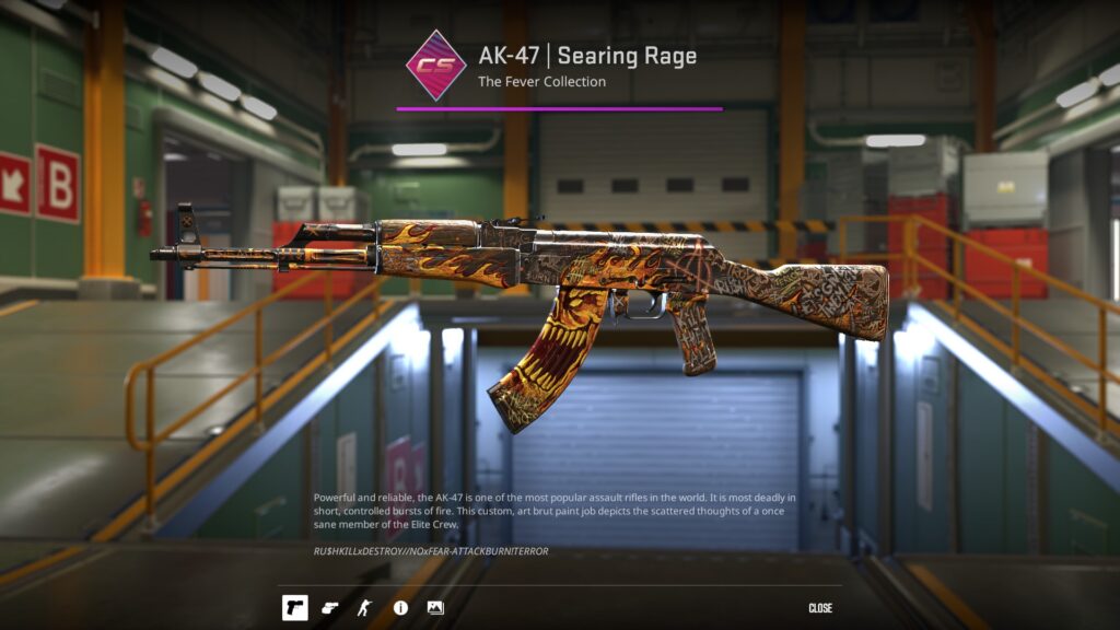 AK-47 Searing Rage preview on Nuke in CS2