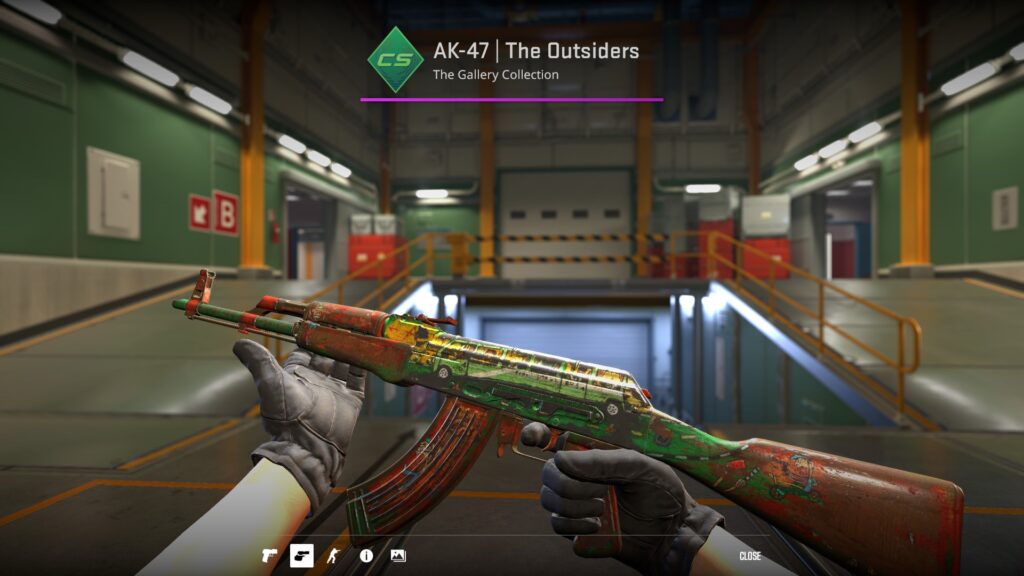 AK-47 The Outsiders skin in Battle-Scarred condition