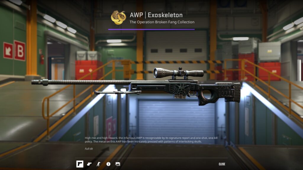 AWP Exoskeleton skin preview in game