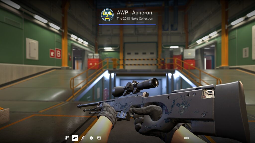 battle-scarred AWP Acheron, one of the AWP skins under $10 that lose all characteristics on lowest float ratings