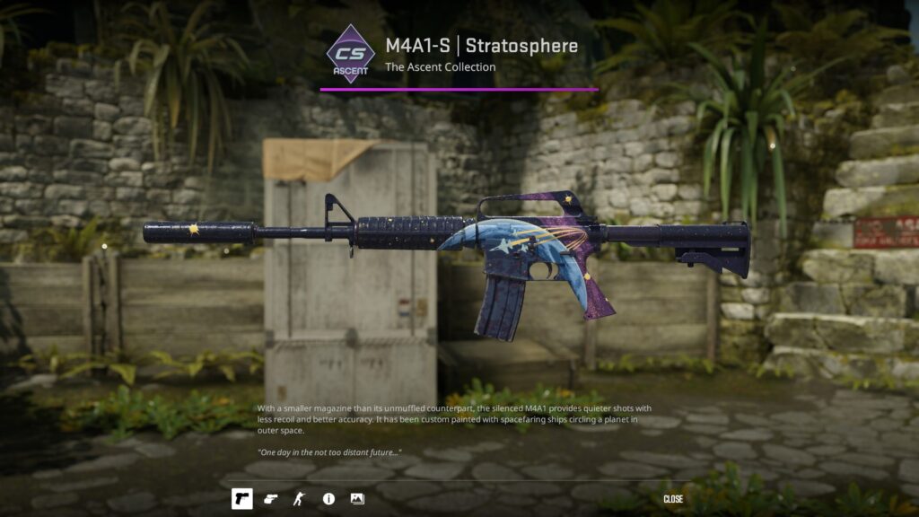 The best M4A1-S skins under $10 for your loadout - Pley.gg M4A1-S Stratosphere skin previewed on Ancient