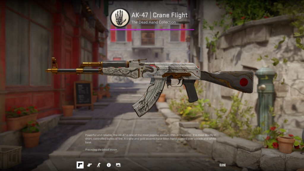 a Well-Worn float for the Crane Flight AK-47, one of the best AK-47 skins under $20