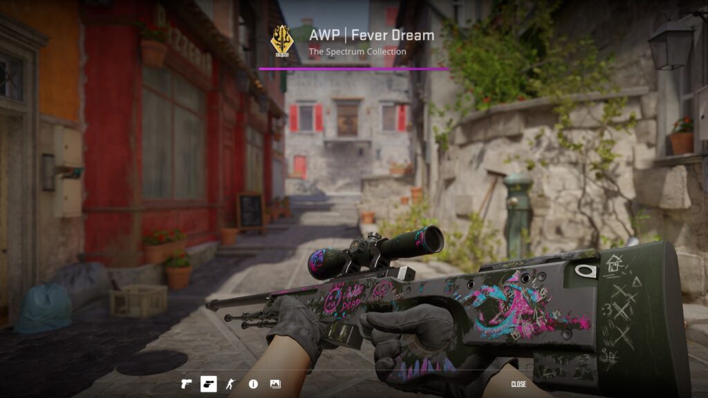AWP Fever Dream in Battle-scarred condition
