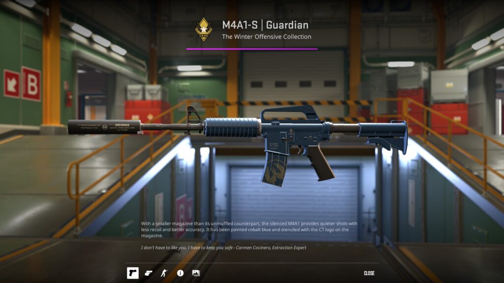 M4A1-S Guardian in Minimal Wear condition