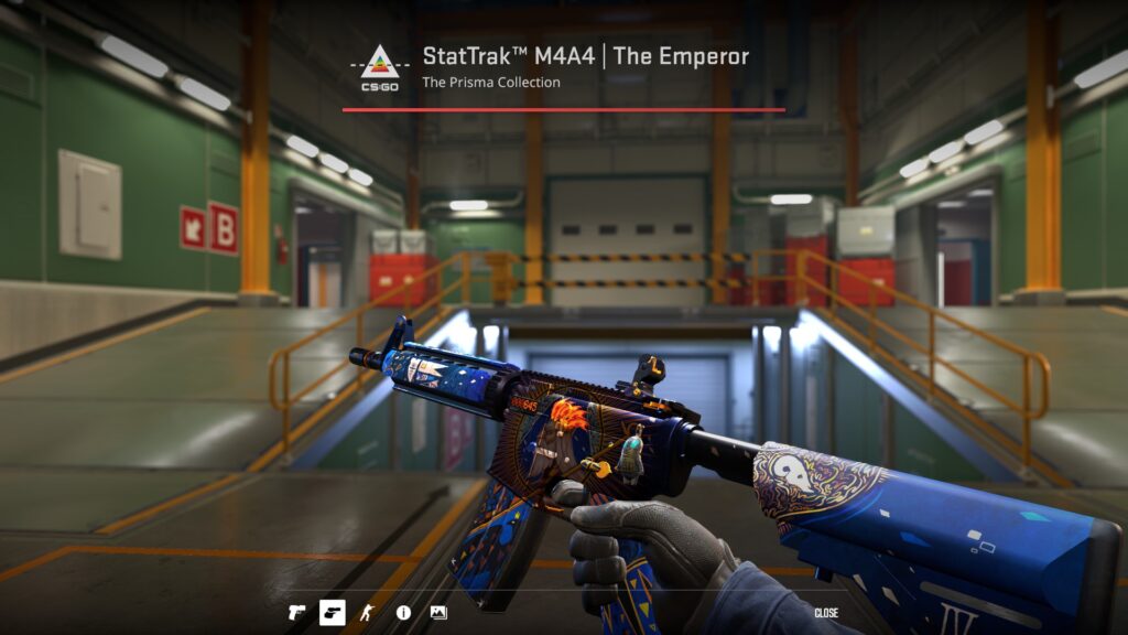 M4A4 The Emperor skin preview in-game