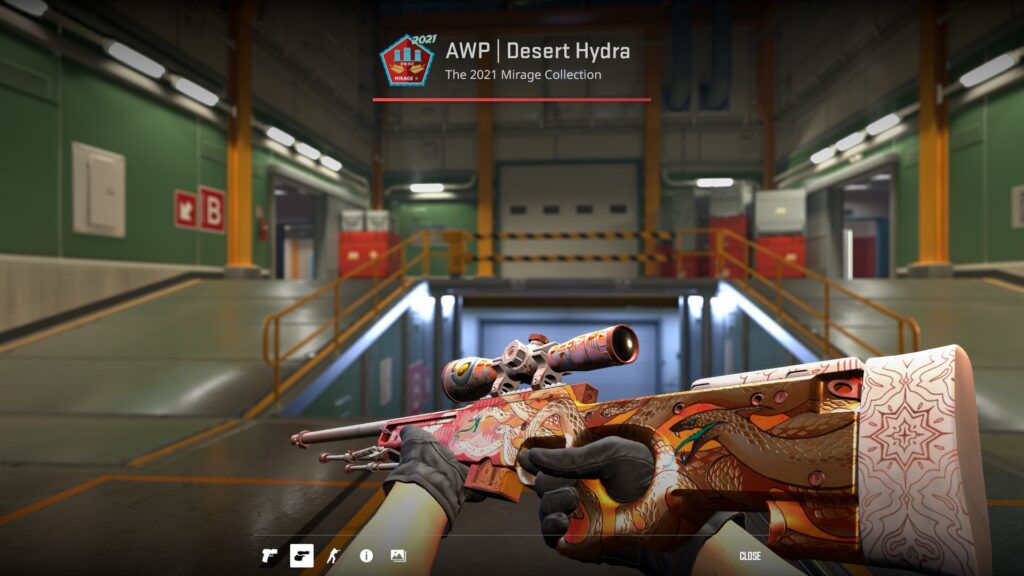 AWP Desert Hydra, one of the main substitutes in the ZywOo loadout for the main AWP he uses