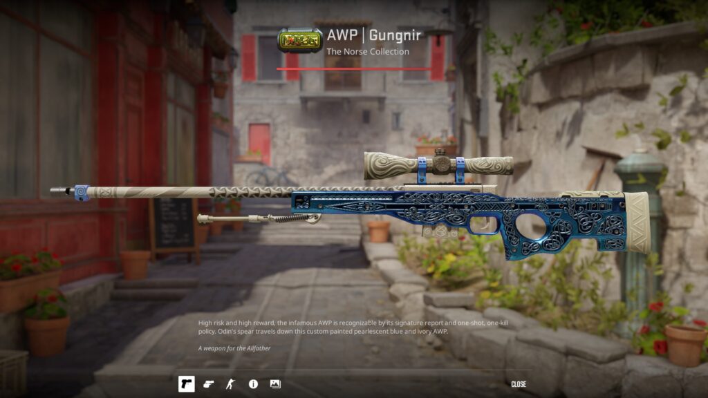 Exploring molodoy loadout and the skins he uses - Pley.gg AWP Gungnir inspection on Inferno