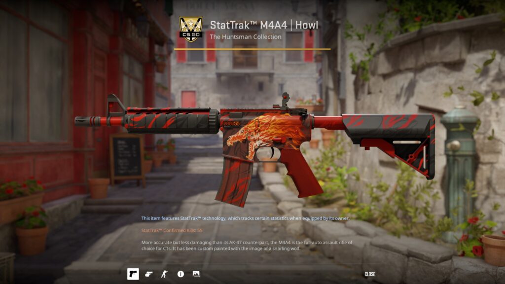 Exploring molodoy loadout and the skins he uses - Pley.gg M4A4 Howl StatTrak version