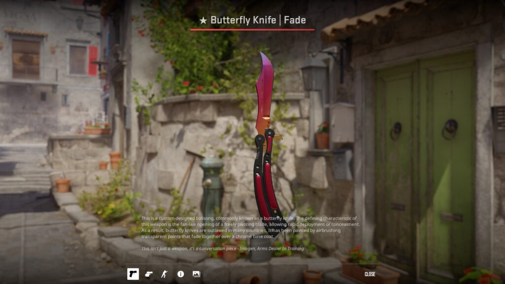 Most used skins from the flameZ loadout - Pley.gg Butterfly Knife Fade