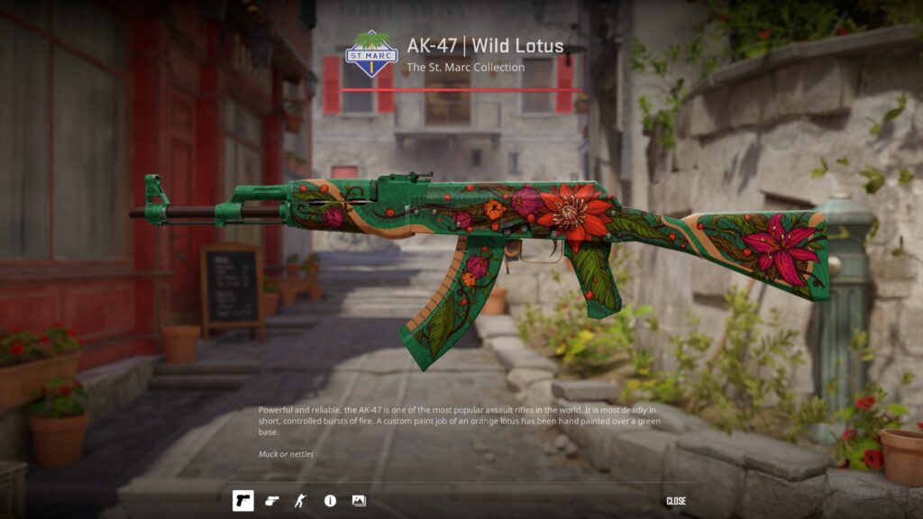 Most used skins from the flameZ loadout - Pley.gg AK-47 Wild Lotus - the main rifle from the flameZ loadout on the T side