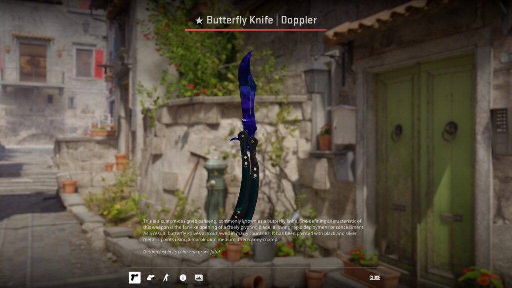 Buttlerfly Knife Doppler Sapphire