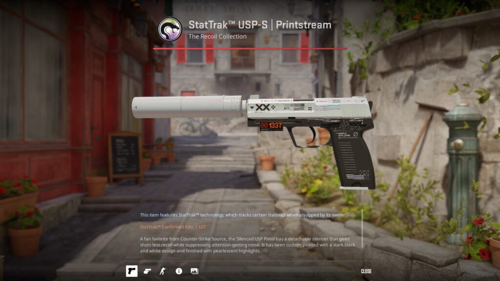 a StatTrak Printstream USP-S