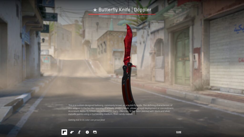 A glimpse into the karrigan loadout - Pley.gg Butterfly Knife Doppler Ruby - one of the staples of the karrigan loadout