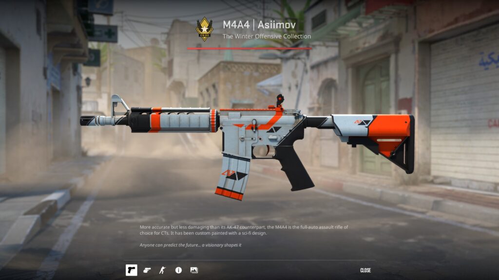 A glimpse into the karrigan loadout - Pley.gg M4A4 Asiimov