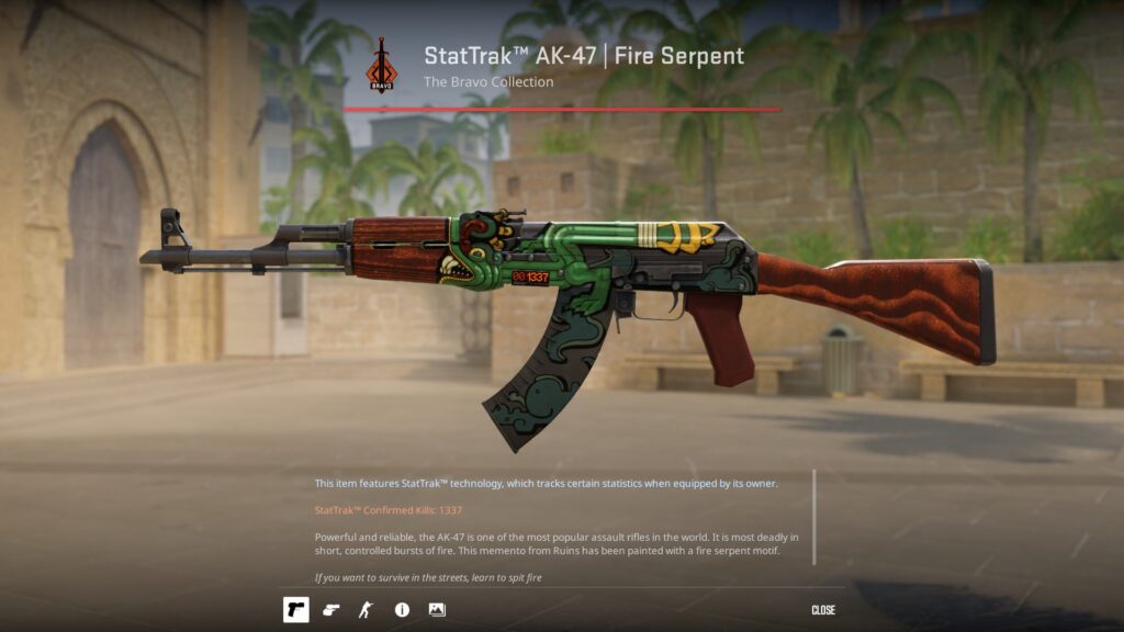 AK-47 Fire Serpent with StatTrak
