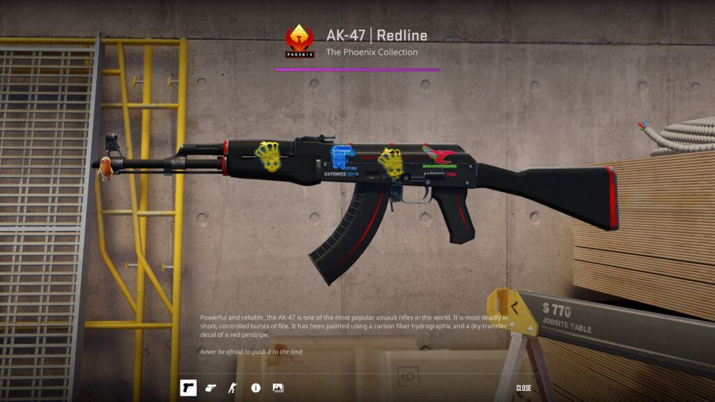AK-47 Readline with stickers