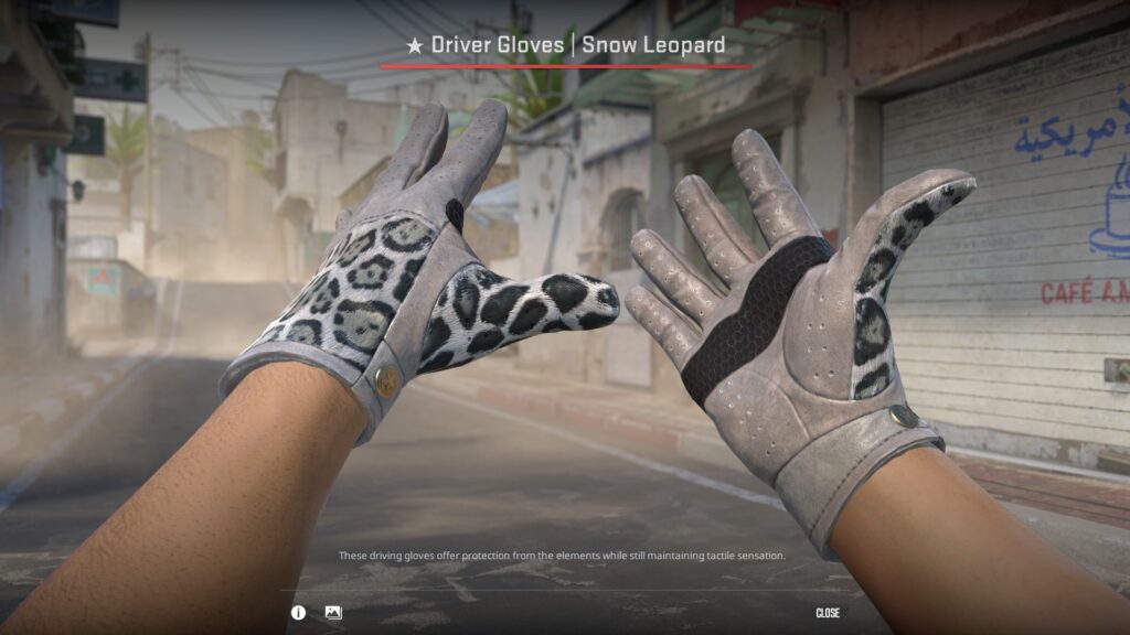 Driver Gloves Snow Leopard