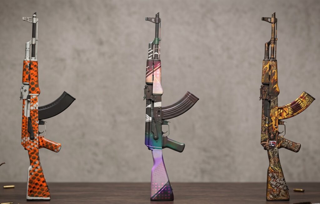 Safety Net, Breakthrough, and Searing Rage, some of the most popular AK-47 skins under $10 right now