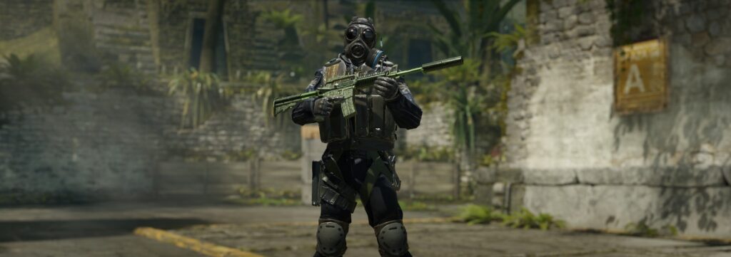 a CT agent holding a Moss Quartz, one of the best M4A1-S skins under $50 on Ancient