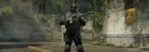 a CT agent holding a Moss Quartz, one of the best M4A1-S skins under $50 on Ancient